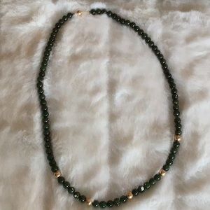 Jade with 14k Beads 28 Inch Necklace